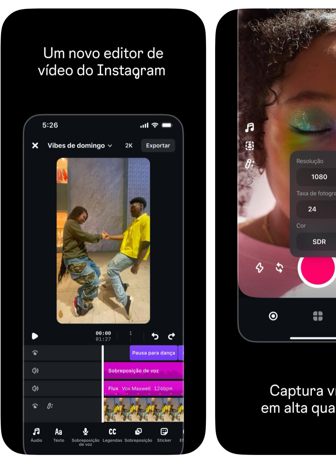 Instagram lança 'Edits', uma nova app de edição de vídeo e imagem para criadores de conteúdo.