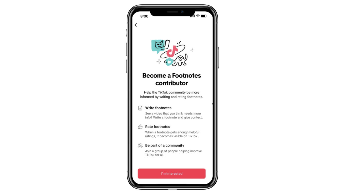 “Footnotes” visível por baixo do conteúdo, mostrando anotações contextuais da comunidade.

